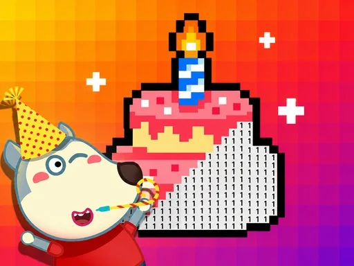 Wolfoo Birthday Pixel Art - 2288BET